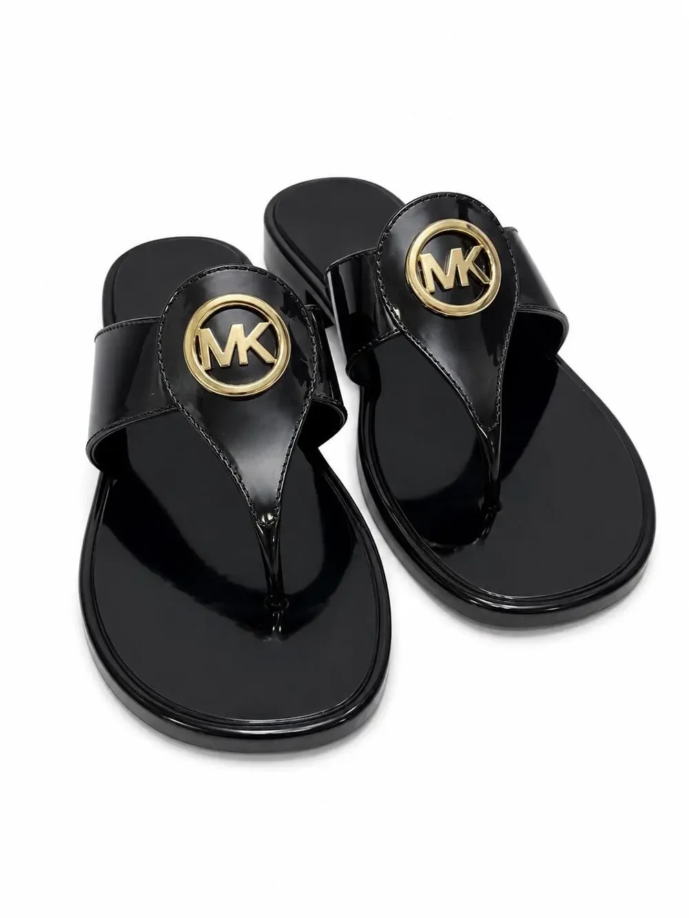Michael Kors Women Lillie Jelly Black Metal Mk Sandle size 10 # Box 892